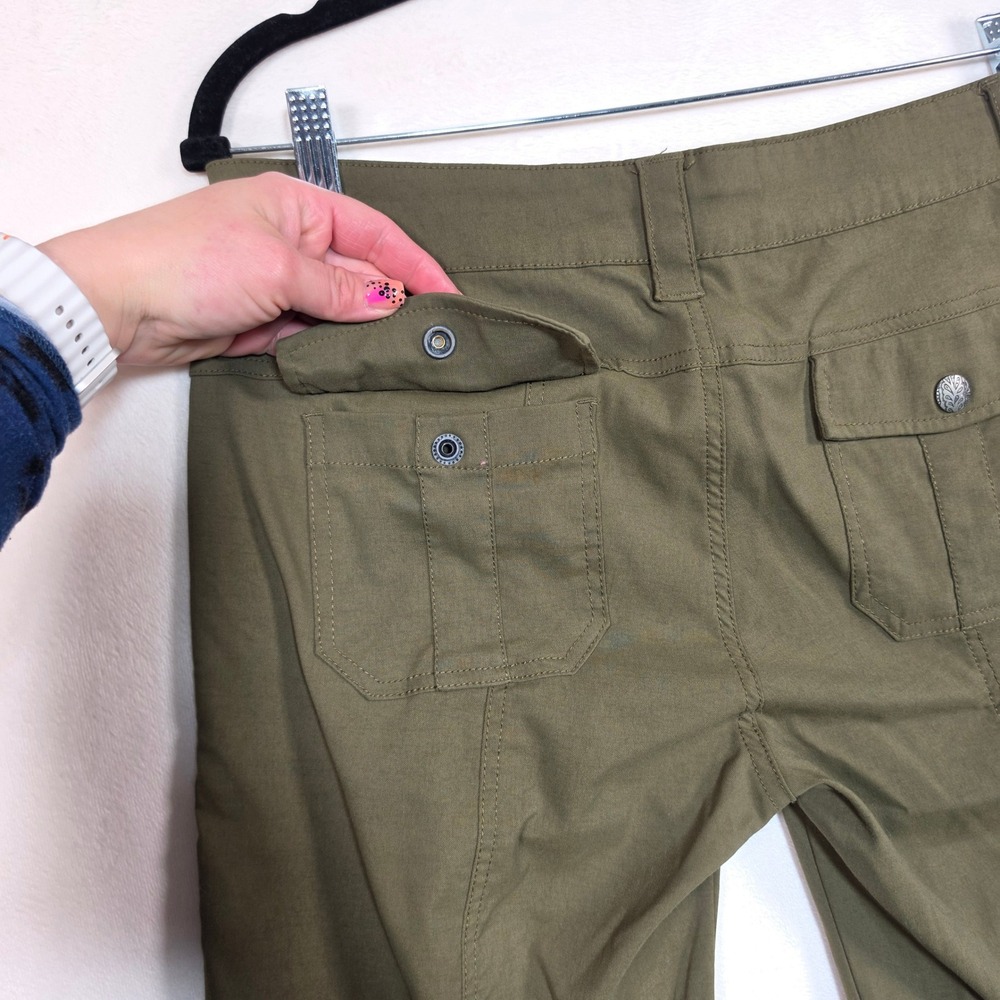 Prana Halle Convertible Pants Womens 8 Green Gorpcore Hiking Utility Athleisure - Picture 16 of 16